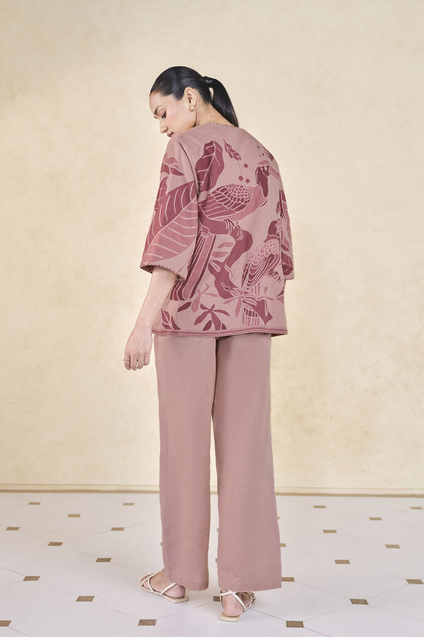 Fig Handcrafted Kantha Overlayer Set - Pink, Pink, image 2
